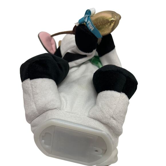 Animated Singing Easter Theme Plush Funny Cow Stuffed Animal Toy 11" New - Picture 5 of 7